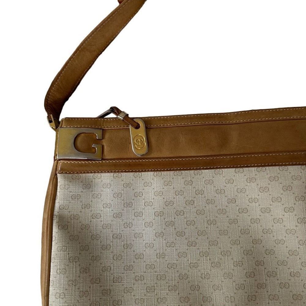 Gucci micro Gg beige handbag with gold horse-bit hardware - Picture 9 of 12